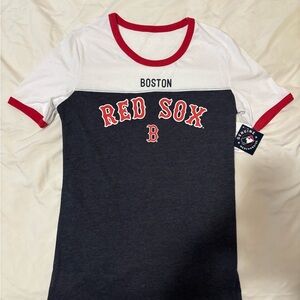 Genuine Merchandise Boston Red Sox Colorblock Tee - White, Navy & Red